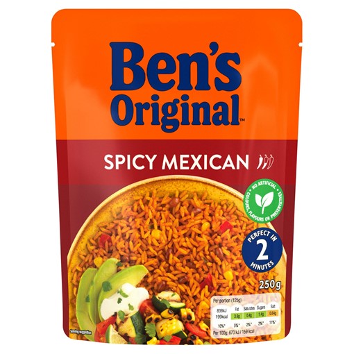 Picture of Uncle Bens Spicy Mexican Microwave Rice 250g