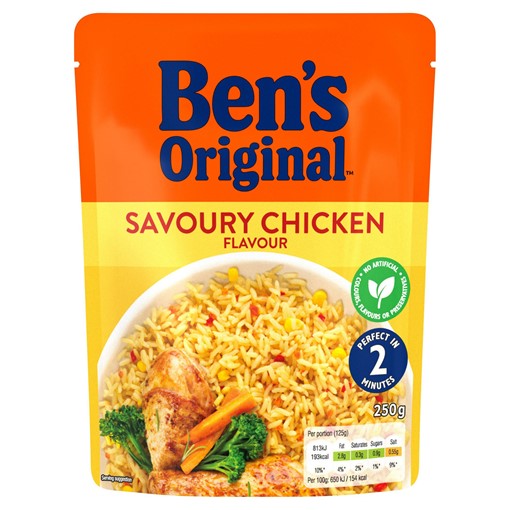 Picture of Bens Original Savoury Chicken Microwave Rice 250g
