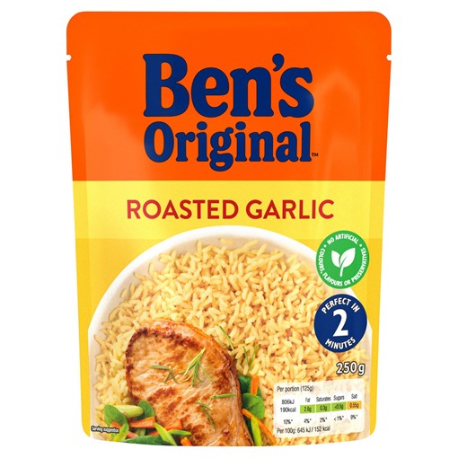 Picture of Bens Original Roasted Garlic Microwave Rice 250g