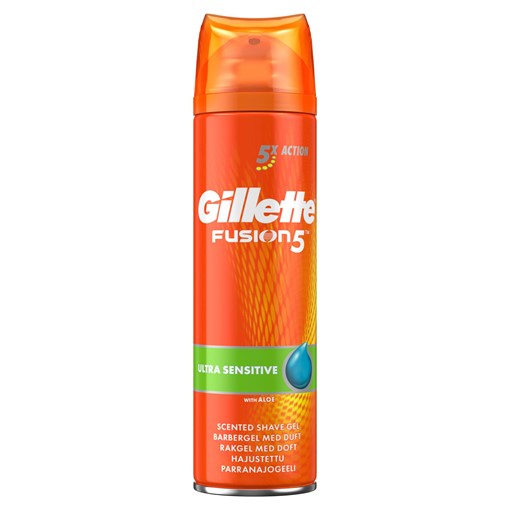 Picture of Gillette Fusion Shave Gel with Almond Oil, For Sensitive Skin, 200ml