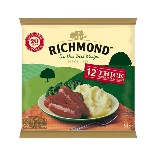 Picture of Richmond 14 Thick Frozen Pork Sausages 634g