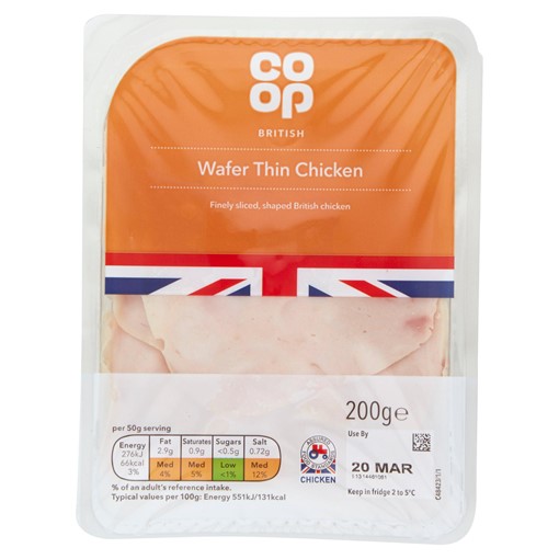 Picture of Co-op British Wafer Thin Chicken 200g