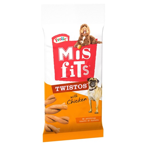 Picture of Misfits Twistos Dog Treats with Chicken 105g