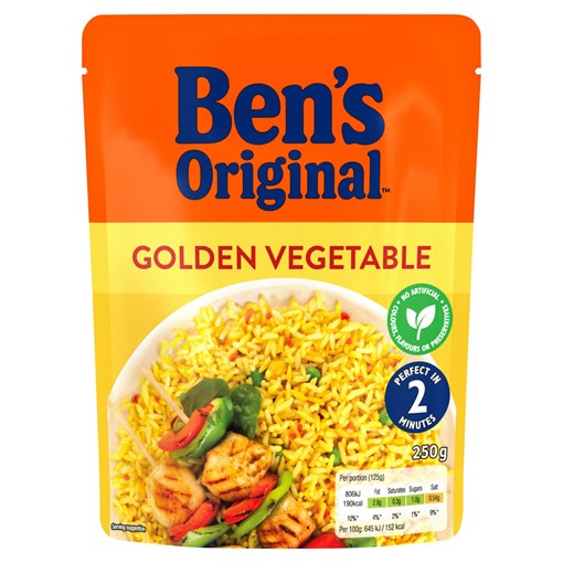 Picture of Bens Original Golden Vegetable Microwave Rice 250g