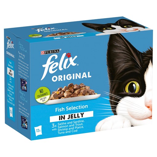 Picture of FELIX Fish Selection in Jelly Wet Cat Food 12 x 100g