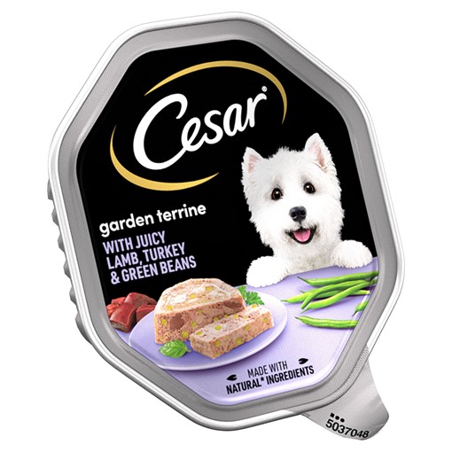 Picture of Cesar Garden Terrine Dog Food Tray Lamb, Turkey & Green Beans in Loaf 150g
