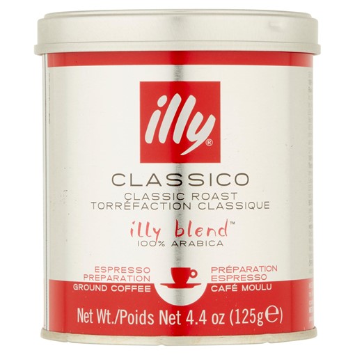Picture of illy Ground Coffee, Espresso, Classico Roast 125g