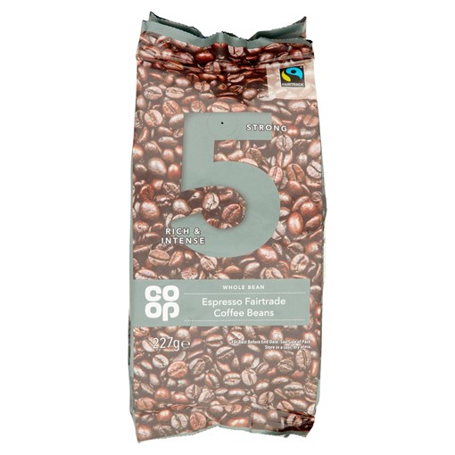Picture of Co-op Espresso Fairtrade Coffee Beans 227g