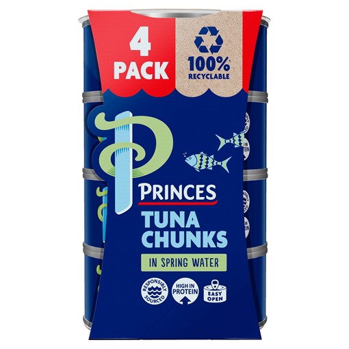 Picture of Princes Tuna Chunks in Spring Water 4 x 145g