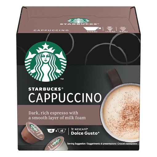 Picture of Starbucks by Nescafé Dolce Gusto Cappuccino Coffee Pods 12 Pods Per Box