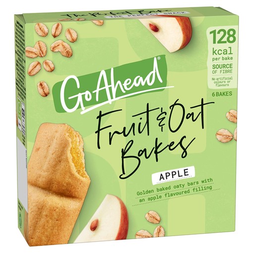 Picture of Go Ahead Fruit & Oat Bakes Apple Biscuit Bars (6x35g)