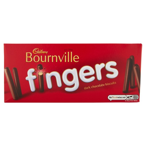Picture of Cadbury Bournville Fingers Dark Chocolate Biscuits 114g