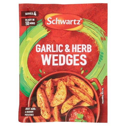 Picture of Schwartz Garlic & Herb Wedges Recipe Mix 38g