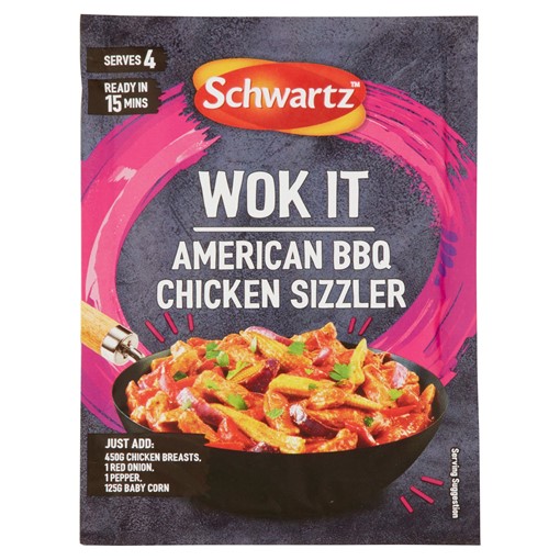 Picture of Schwartz Wok It American BBQ Chicken Sizzler Recipe Mix 35g