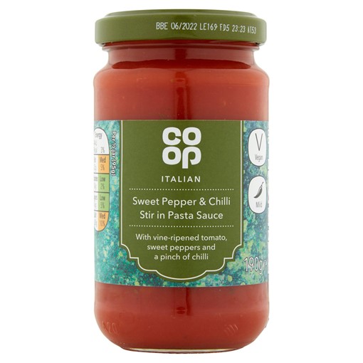 Picture of Co-op Italian Sweet Pepper & Chilli Stir in Pasta Sauce 190g