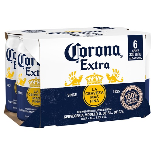 Picture of Corona Lager Beer Cans 6 x 330ml