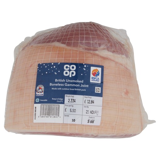 Picture of Co-op British Unsmoked Boneless Gammon Joint 2.334kg
