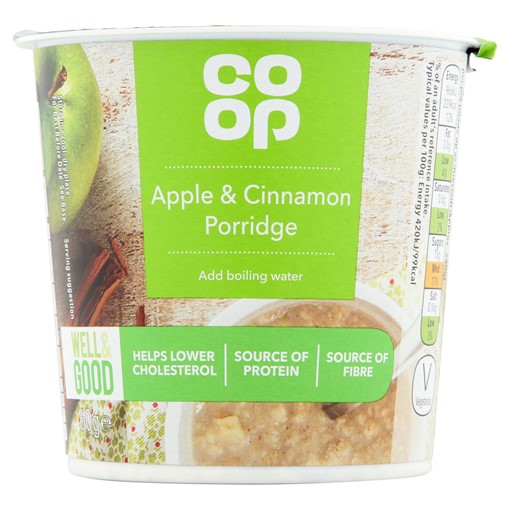 Picture of Co-op Apple & Cinnamon Porridge 60g