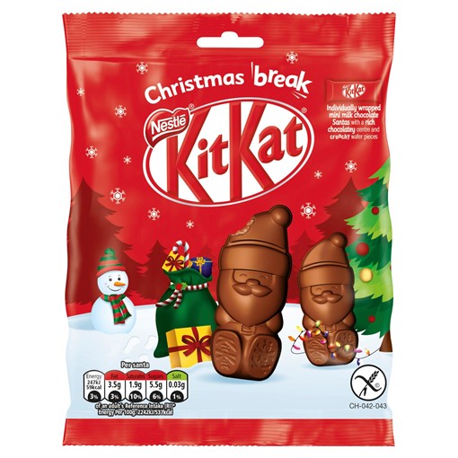 Picture of KitKat Santa Milk Chocolate Sharing Bag (5x11g)