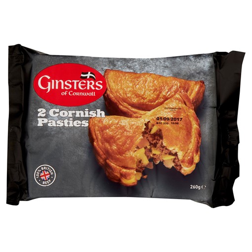 Picture of Ginsters 2pk Cornish Pasty 260g