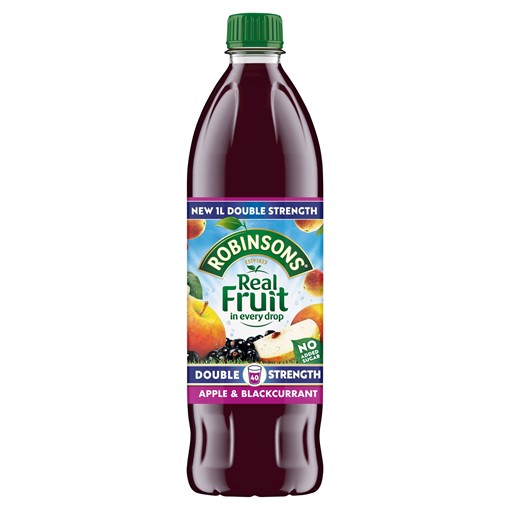 Picture of Robinsons Double Strength Apple & Blackcurrant No Added Sugar Fruit Squash 1L