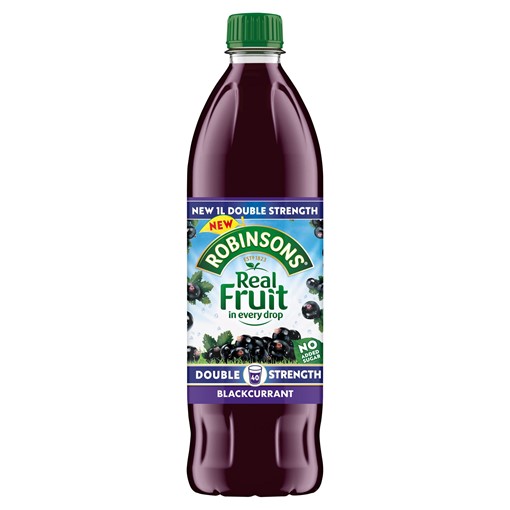 Picture of Robinsons Double Strength Blackcurrant No Added Sugar Fruit Squash 1L