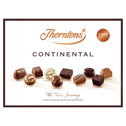 Picture of Thorntons Continental Milk, Dark, White Chocolate Gift Box 284g