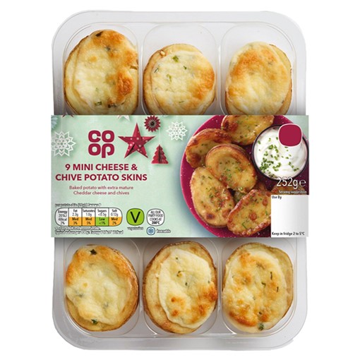 Picture of Co-op 9 Mini Cheese & Chive Potato Skins 252g