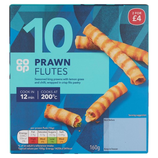 Picture of Co-op Prawn Flutes 160g