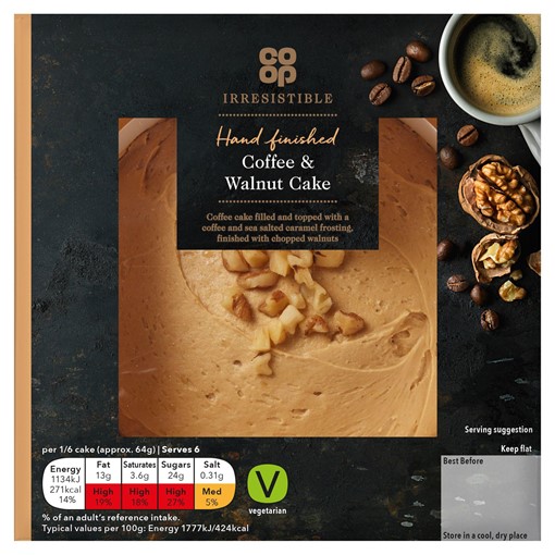 Picture of Co-op Irresistible Coffee & Walnut Cake