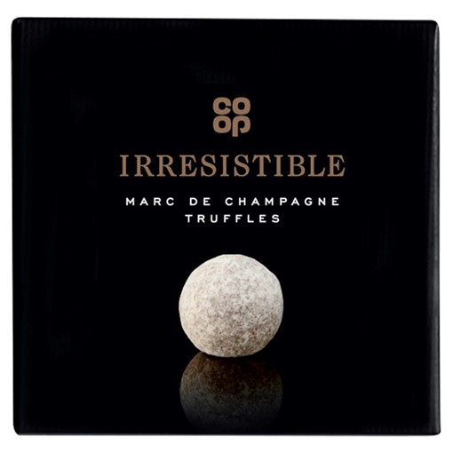Picture of Co-op Irresistible Fairtrade Marc de Champagne Truffles 136g