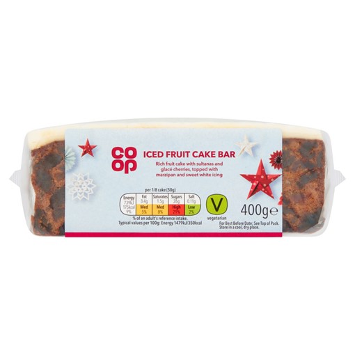 Picture of Co-op Fruited Iced Top Slab Cake Bar 400g