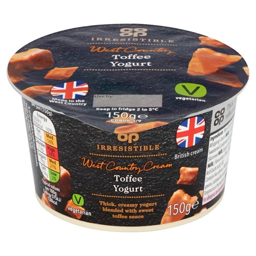 Picture of Co Op Irresistible West Country Toffee Fudge Yogurt 150g