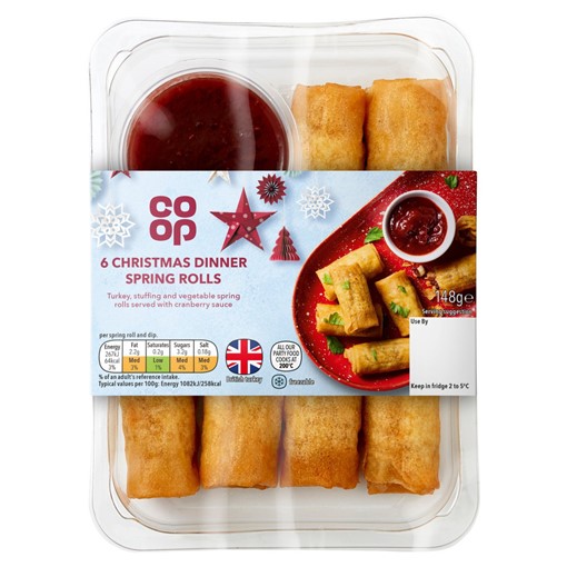 Picture of Co-op 6 Christmas Dinner Spring Rolls 148g