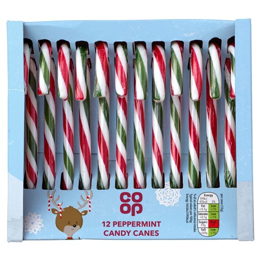 Picture of Co-op 12 Peppermint Candy Canes 144g