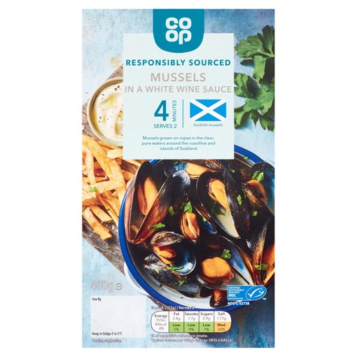 Picture of Co-op Cooked Mussels in a White Wine Sauce 400g