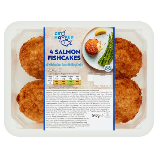 Picture of Get Hooked 4 Salmon Fishcakes 540g