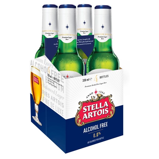 Picture of Stella Artois Alcohol Free Lager Bottles 4 x 330ml