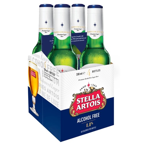 Stella Artois Alcohol Free Lager Bottles 4 x 330ml | Guernsey ...