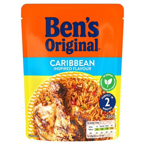 Picture of Bens Original Caribbean Microwave Rice 250g