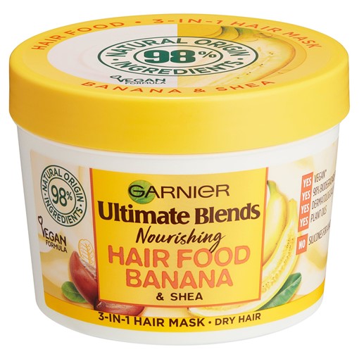 Picture of Garnier Ultimate Blends Hair Food Banana 3-in-1 Dry Hair Mask Treatment 390ml