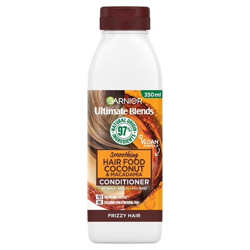 Picture of Garnier Ultimate Blends Smoothing Hair Food Coconut Conditioner for Frizzy Hair 350ml