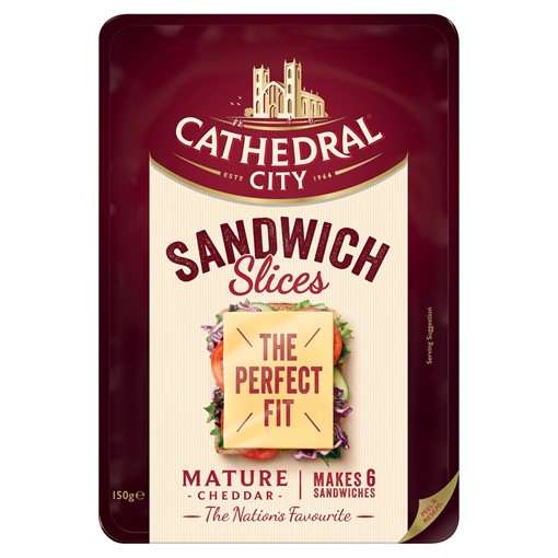 Picture of Cathedral City Sandwich Slices Mature Cheddar 150g