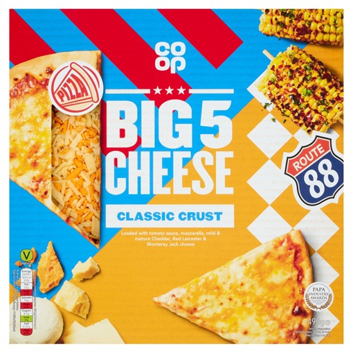 Picture of Co-op Big 5 Cheese Classic Crust Pizza 490g