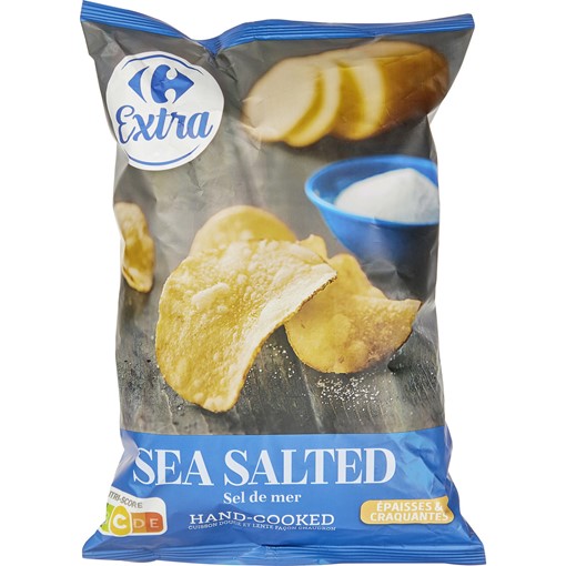 Picture of Carrefour Sea Salt Potato Chips British Style 150g