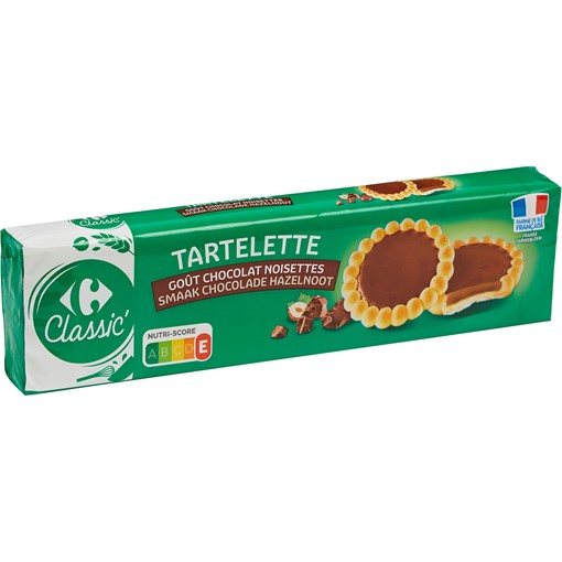 Picture of Carrefour Biscuits Tartlets Chocolate Hazelnut 150g