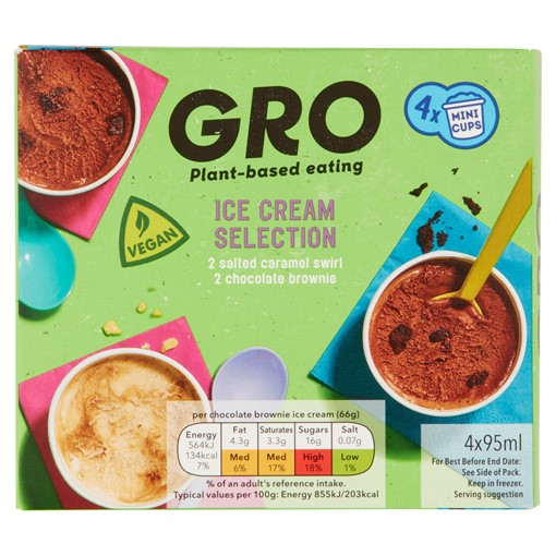 Picture of Co-op GRO Ice Cream Selection 4 x 95ml