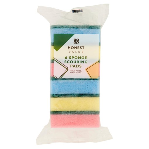 Picture of Co-op Honest Value 6 Sponge Scouring Pads