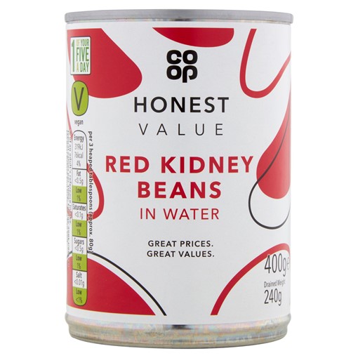 Picture of Co-op Honest Value Red Kidney Beans in Water 400g