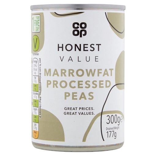 Picture of Co-op Honest Value Marrowfat Processed Peas 300g